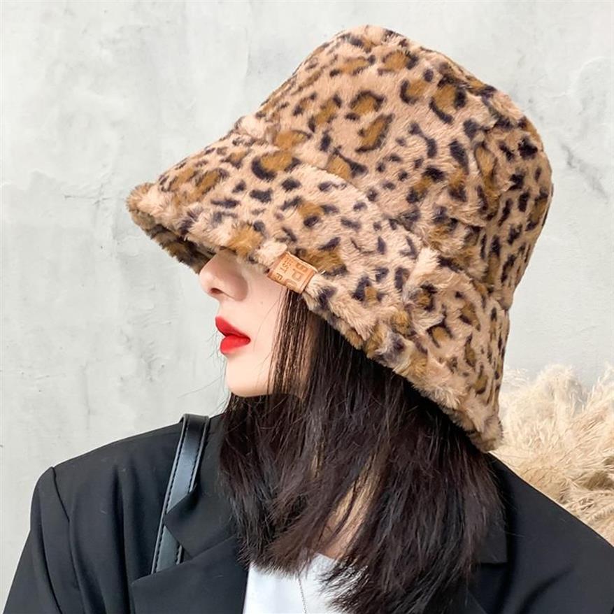 Foux seau chapeau hiver femmes épaissi artificiel vison cheveux Beige femme chaud dames concepteur Fishman moelleux peluche 2020196f