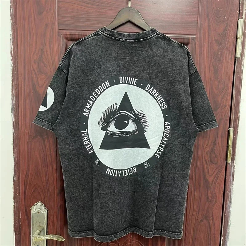 2024ss Black Washed Oversized T Shirt 1 Quality High Street Men T-Shirts