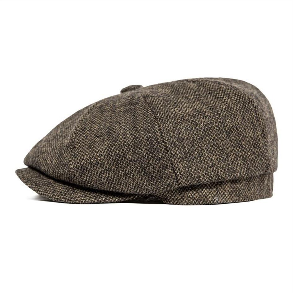 BOTVELA hommes 8 pièces mélange de laine casquette plate gavroche Gatsby chapeau rétro casquettes de conduite Baker Boy chapeaux femmes Boina kaki café marron 005 20256f