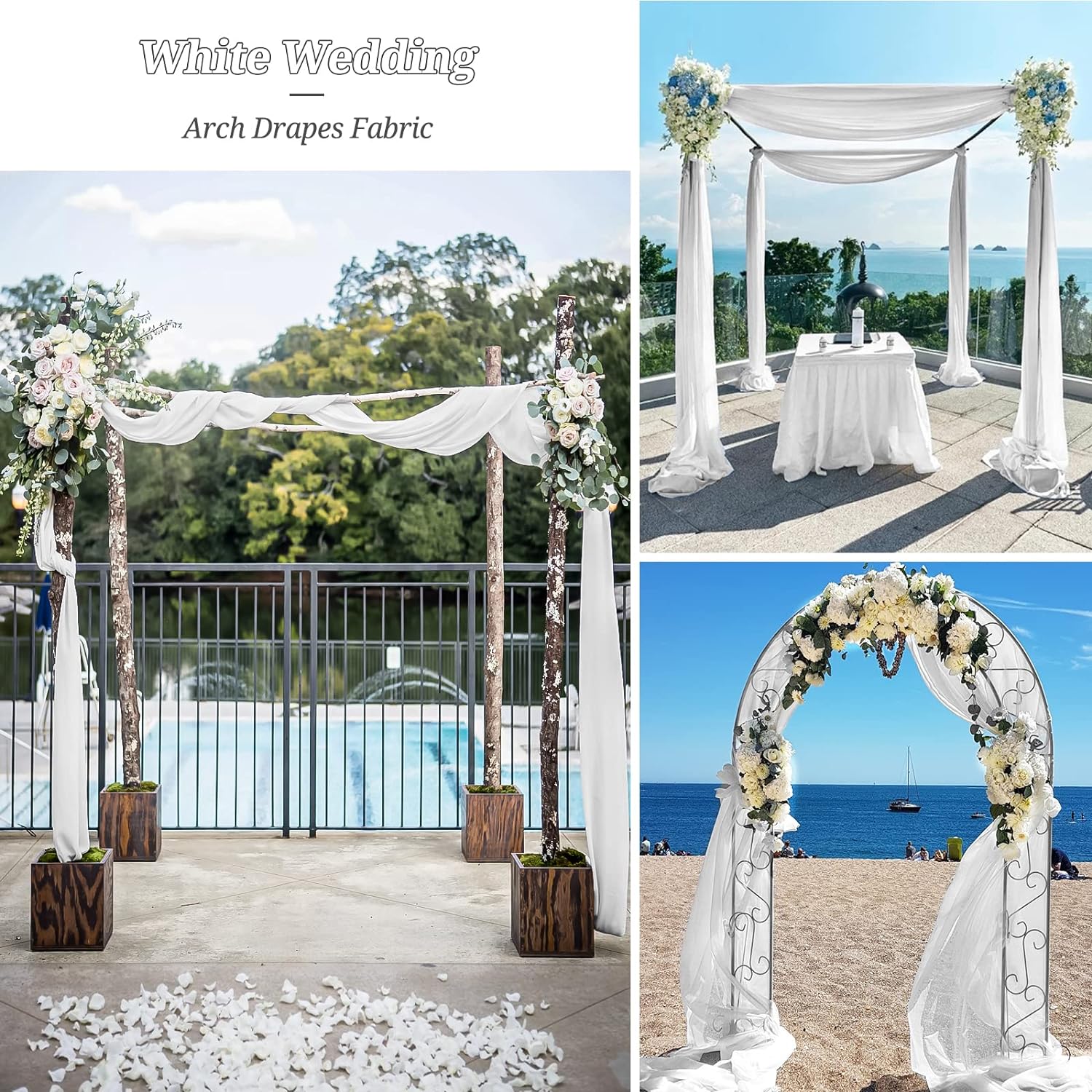 77cm*600cm Wedding Arch Drape Fabric Draping Background Curtain Drapery Party Supplies Ceremony Reception Hanging Decoration CL3037