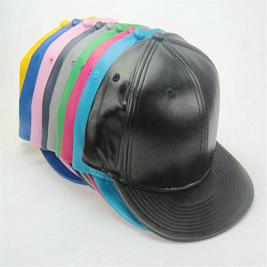 2017 New Leather Blank No brand snapback caps baseball Hats349r