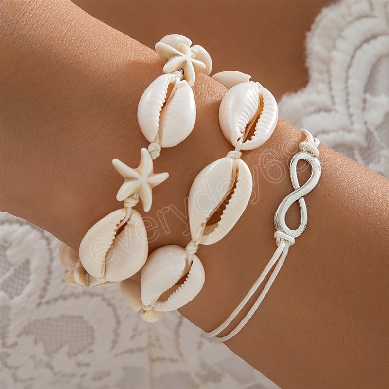 Boho-Seestern-verstellbares Seil-Kettenarmband für Frauen, Wed, Braut, Vintage-Charm-Armreifen, Strand-Schmuck-Accessoires