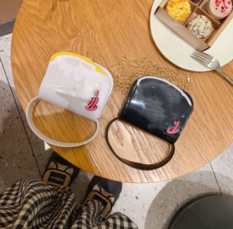 Mini borsa a tracolla ragazze con stampa di lettere borse in gelatina in pvc bambini portamonete bambini piccoli