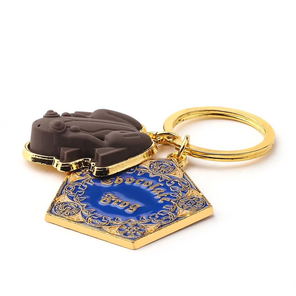 Whole Movie Potter Frogs Chocolate Keychain Platform Pendant Key Chains for Women Men Cosplay Jeweley Gift T200804218E