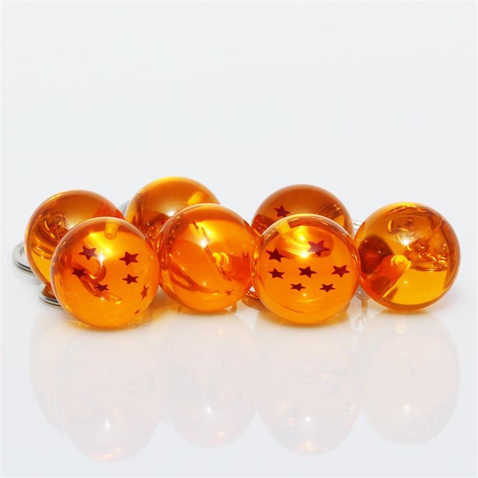 Fancyfantasy Anime Goku Dragon Super Keychain 3D 1-7 Stars Cosplay Crystal Ball Ball Collection Toy Gift Ring C19011001267G