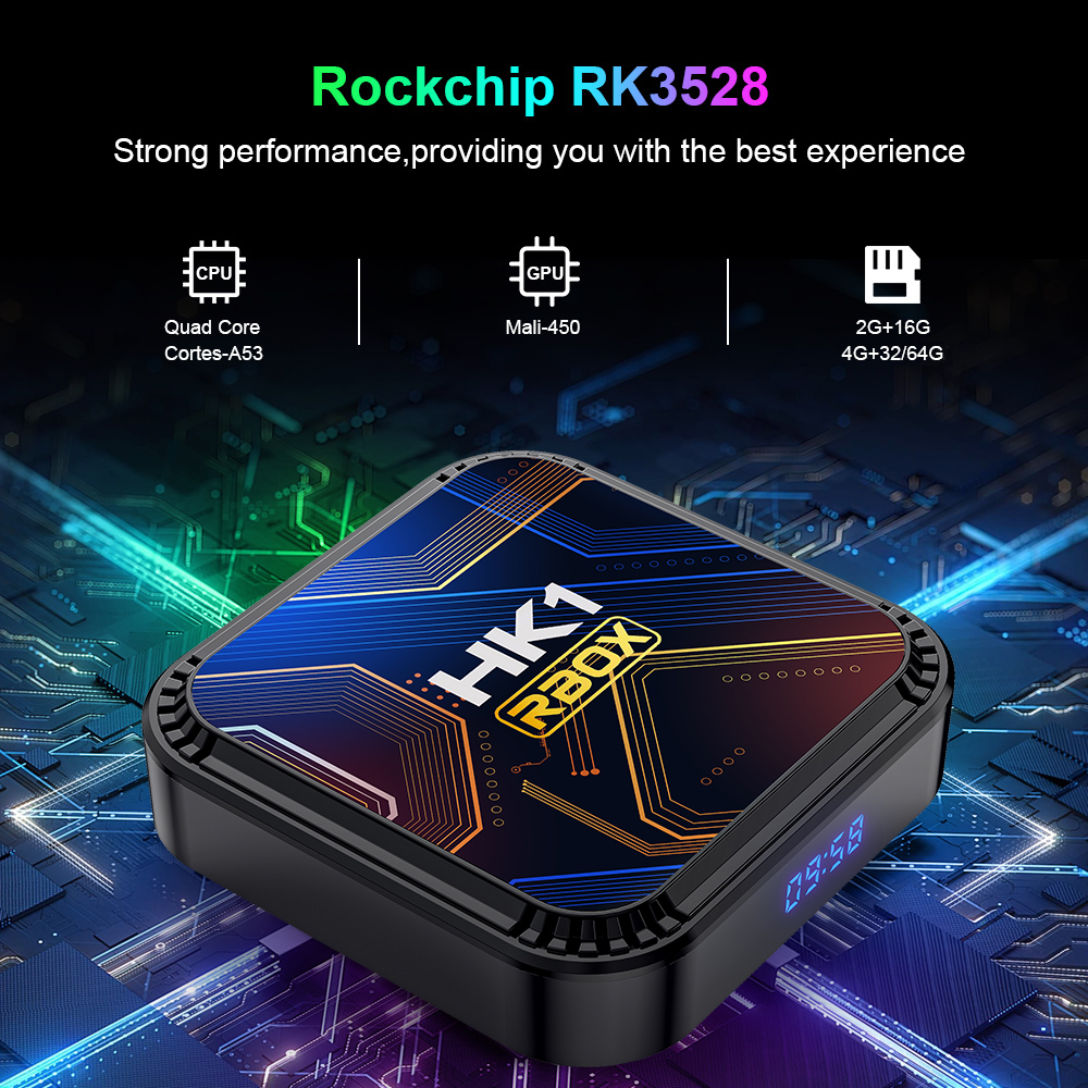 20 stcs hk1 rbox k8s android 13 tv -box rockchip rk3528 4GB 64GB 32GB 2GB16GB Media Player 2.4G 5G WiFi Bt4.0 100m 8k ota