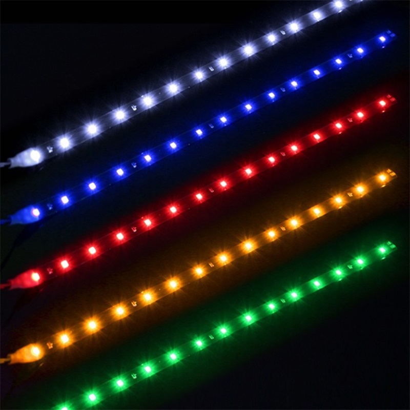 New Waterproof Car Auto Decorative Flexible LED Strip High Power 12V 30cm 15SMD Car LED Daytime Running Light DRL