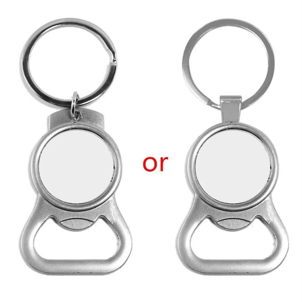 Keychains 15 Shapes Sublimation Transfer Paper Blanks DIY Metal Round Key Rings Heat Press Po Custom Jewelry Making Smal22282y