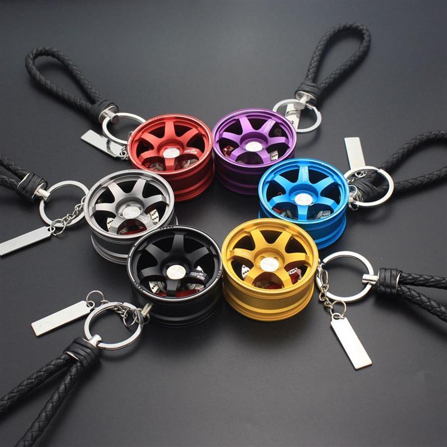 Car Keychain Aluminium Aluminium Rim Model Rays TE37 Wheel Keyring for Auto Auto Moto Key Ring for Keys Key Chains Trinket227L