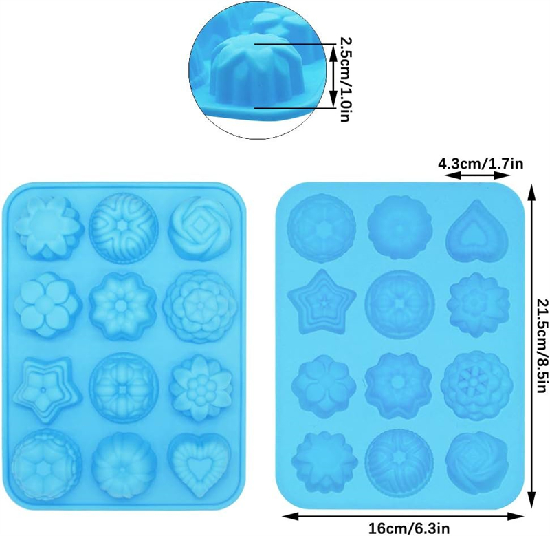 12 Cavity Heart-Shaped Chocolate Silicone Mold For Home Baking Holiday Parties And DIY Crafts