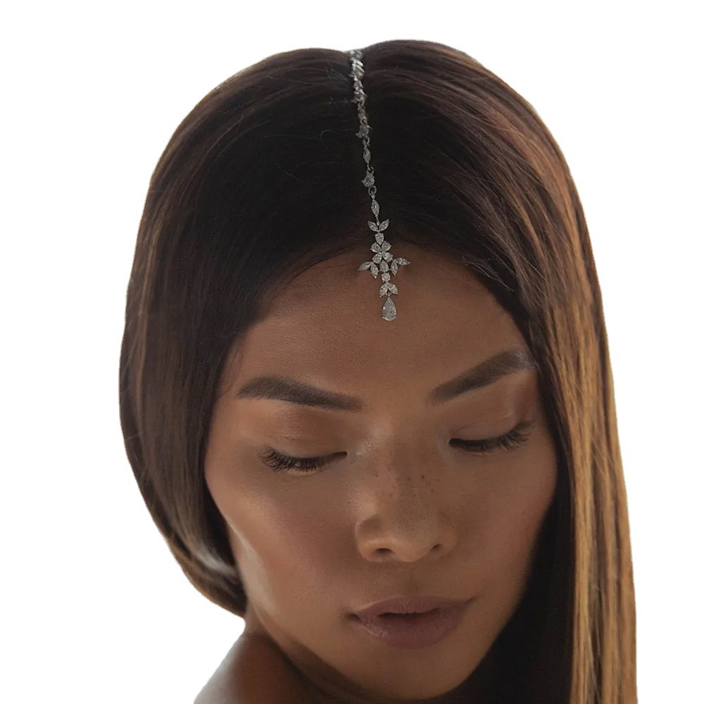 Glitter Crystals Bohemian Hippie Women Headpeices Head Chain For Wedding Party Gold Silver Sparkly Rhinestones Bride Headwear Hair Accessories Jewelry CL3035