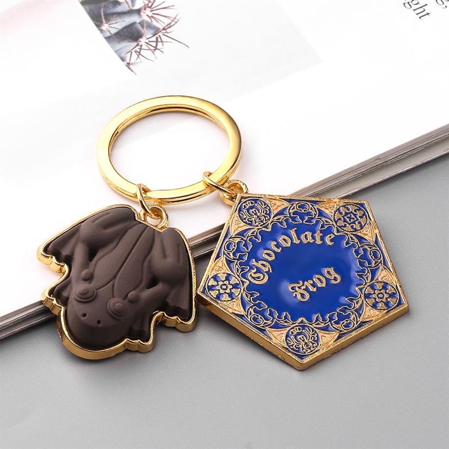 Whole Movie Potter Frogs Chocolate Keychain Platform Pendant Key Chains for Women Men Cosplay Jeweley Gift T200804218E