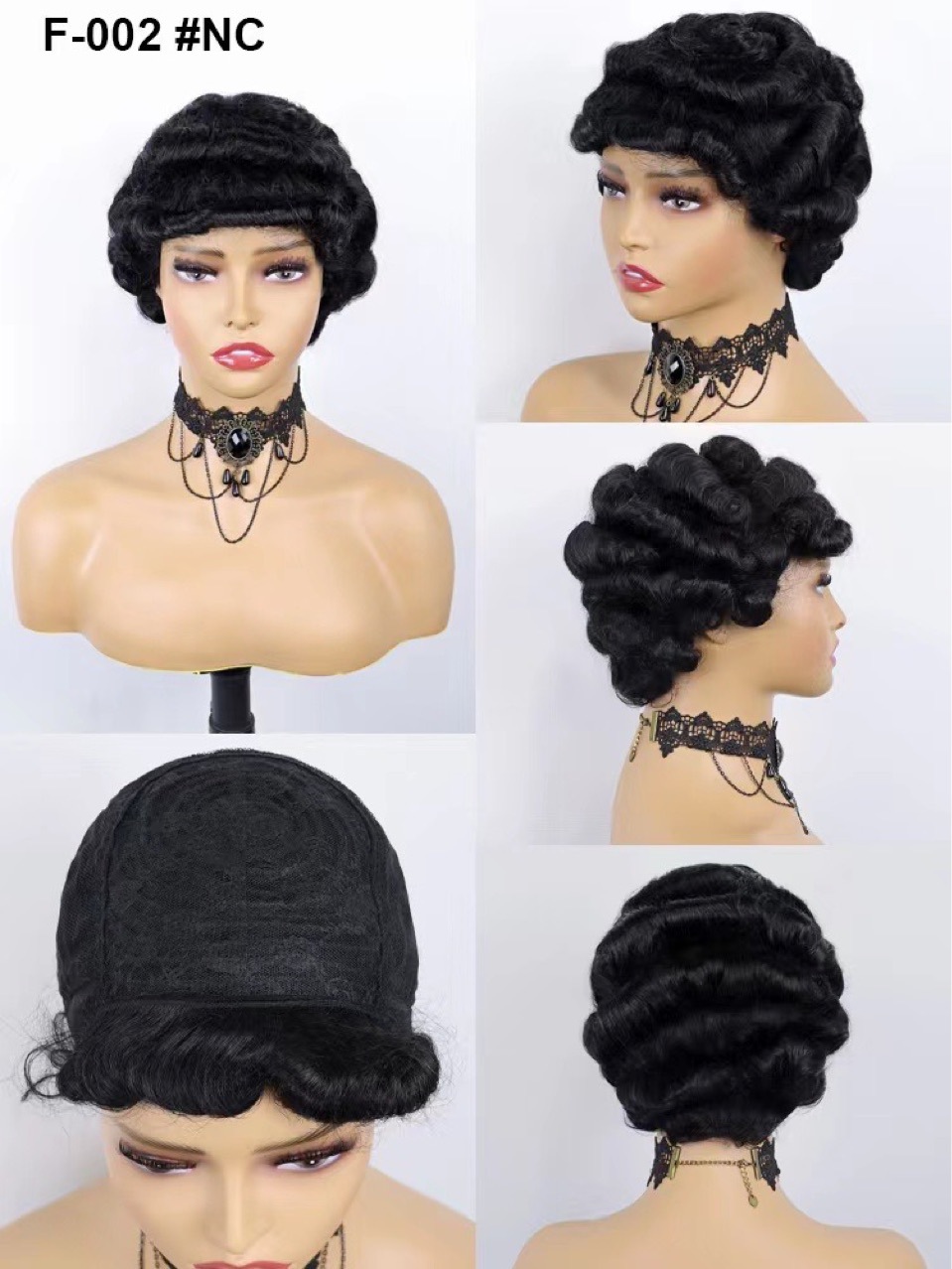 Pixie Cut Human Hair Machine Made Wig Glueless Short Wigs