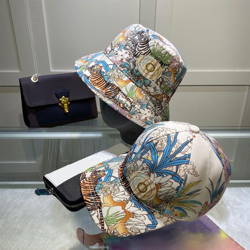 Casual Ball Cap Dome Hat Fashion Bucket Hats Animal Print Design för Man Woman Caps Top Quality258T