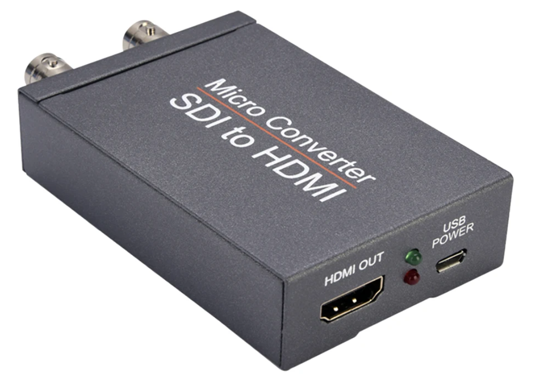 HD 3GビデオミニコンバーターSDIからHDMI SDIアダプターコンバーターオーディオオートフォーマット検出HDMIからDCケーブル付きカメラ用SDIコンバーター