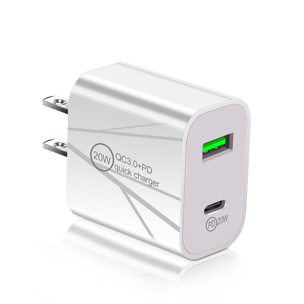 Adattatori caricabatterie da muro USB C a doppia porta 20W 12W ricarica rapida veloce IPhone 13 14 15 Pro Max Samsung Huawei Xiaomi Redmi telefono Android