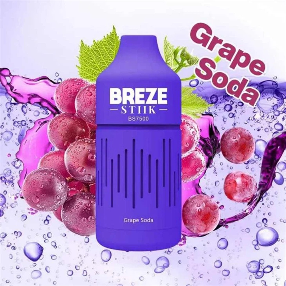 Bang Breze Stiik 7000 7500 8000 Puflar Tek Kullanımlık Vape Kalem 7K 8K Puf Barı 16ml Önceden Doldurulmuş E-Cigetettes Pod Cihazı LED RGB Işıkları