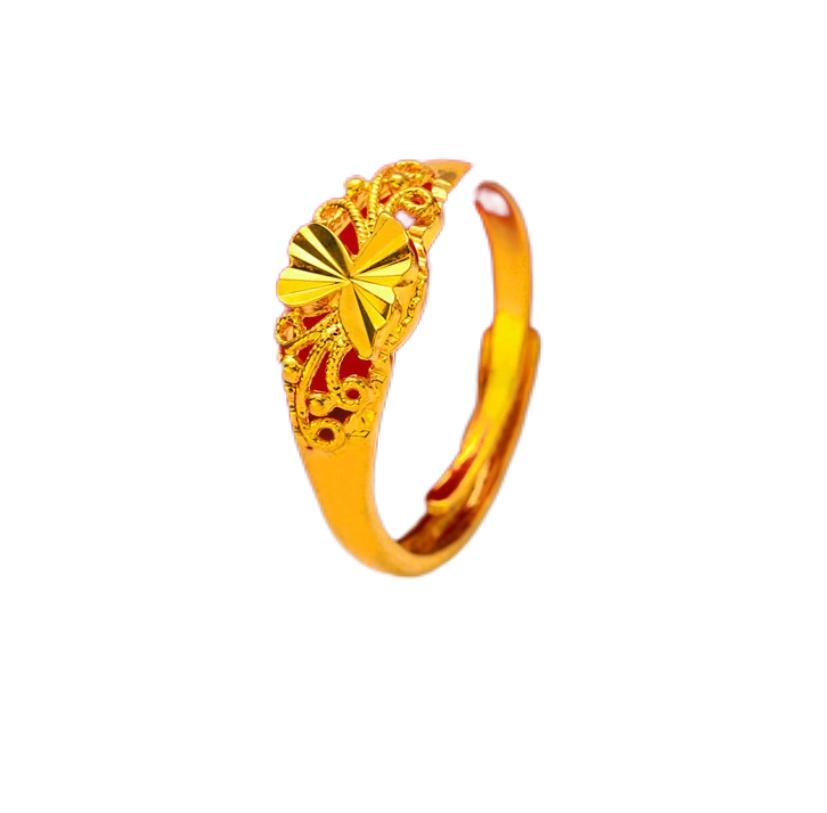 Bagues de bande Dragon Bow Feuille de Lotus Plaqué Or Jaune 10 Pièces Beaucoup Style Mixte Gtkr1 Mode Taille Ouverte Femmes 24K Plaque Bague Goutte D