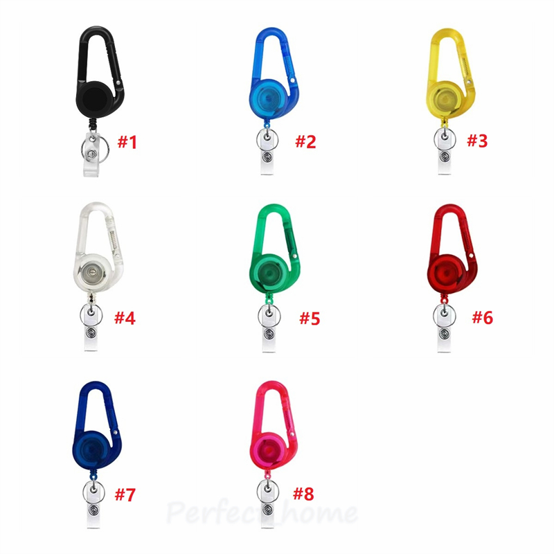 Boucle d'alpinisme facile à tirer, porte-clés ABS, boucle rétractable, extensible, badge de travail, porte-clés par Ocean-shipping P161