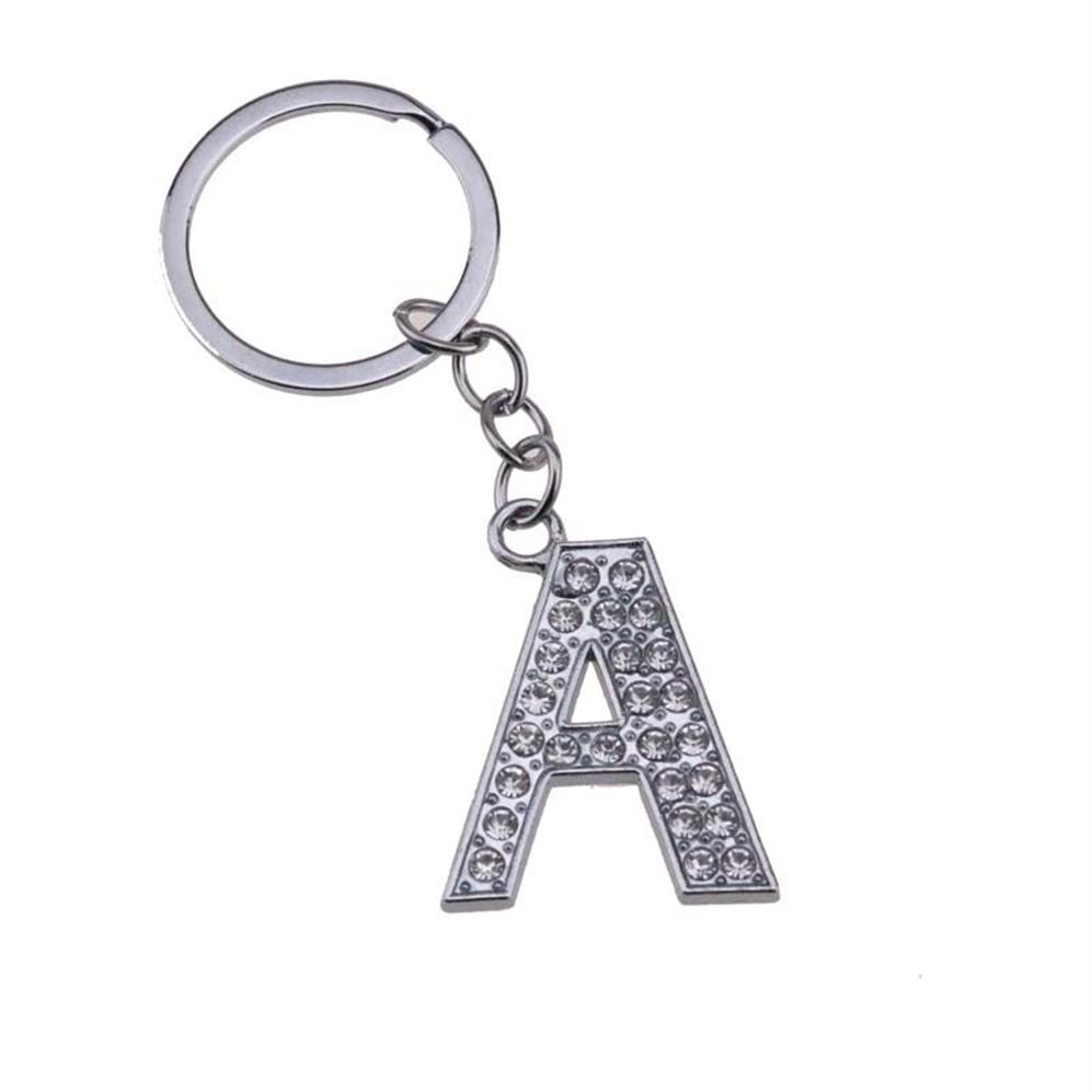 120st Alloy Alphabet Letter Full Rhinestone with Split Ring NeyChain DIY Accessories 3 2 315p