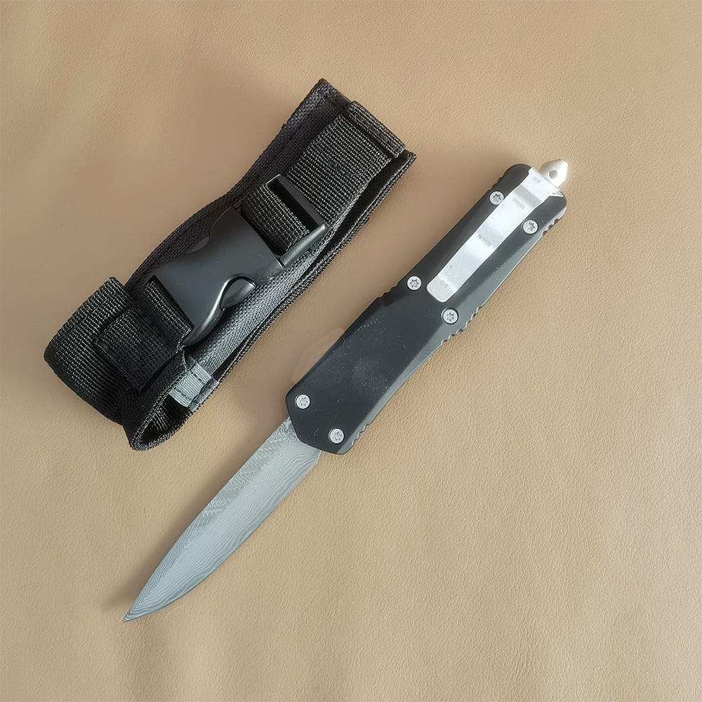 MT MICO A07 TECH Sopravvivenza selvaggia Coltello automatico a doppia azione Coltello tattico in acciaio 440C Coltello da tasca tenda Coltelli da campeggio con guaina Coltelli tattici utensili EDC da esterno