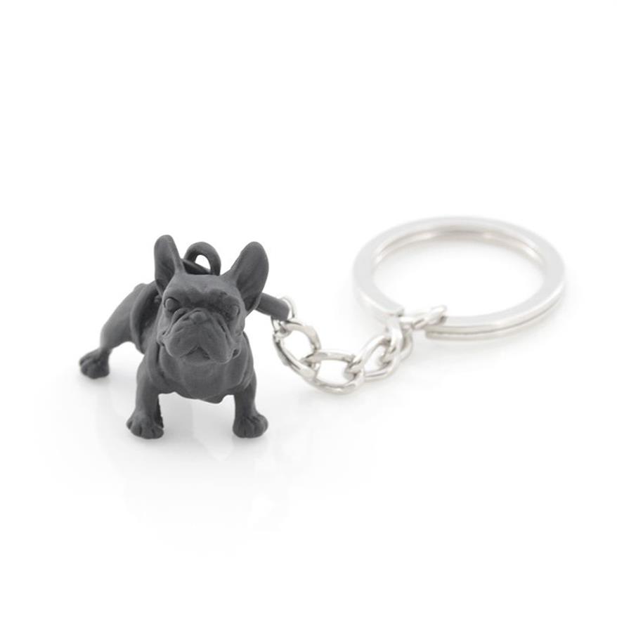 Schlüsselanhänger aus Metall, schwarz, französische Bulldogge, niedlicher Hund, Tier-Schlüsselanhänger, Schlüsselanhänger, Damen-Taschenanhänger, Haustier-Schmuck, Geschenk, ganze Menge Lots2830