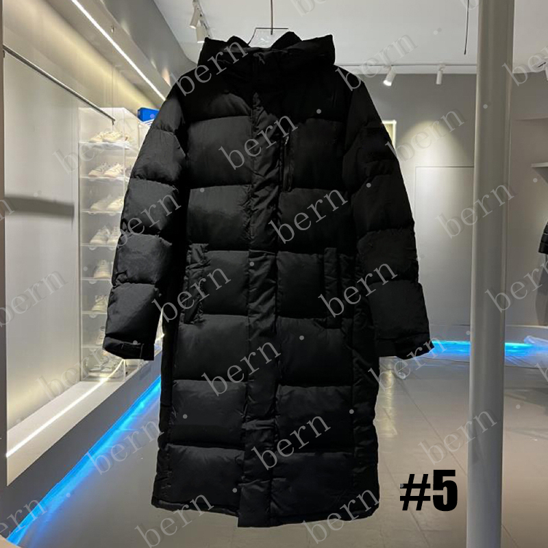 3 versões premium casacos de inverno quente jaqueta longa para homens mulheres preto e branco XS-XXL