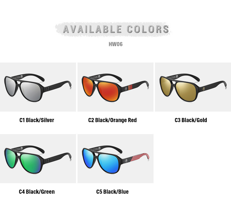 Heat Wave Designer Sunglasses High Voltage Customs Outdoor Sports Sunglasses High-Profile Lenses And A Cutout Nose Bridge Design