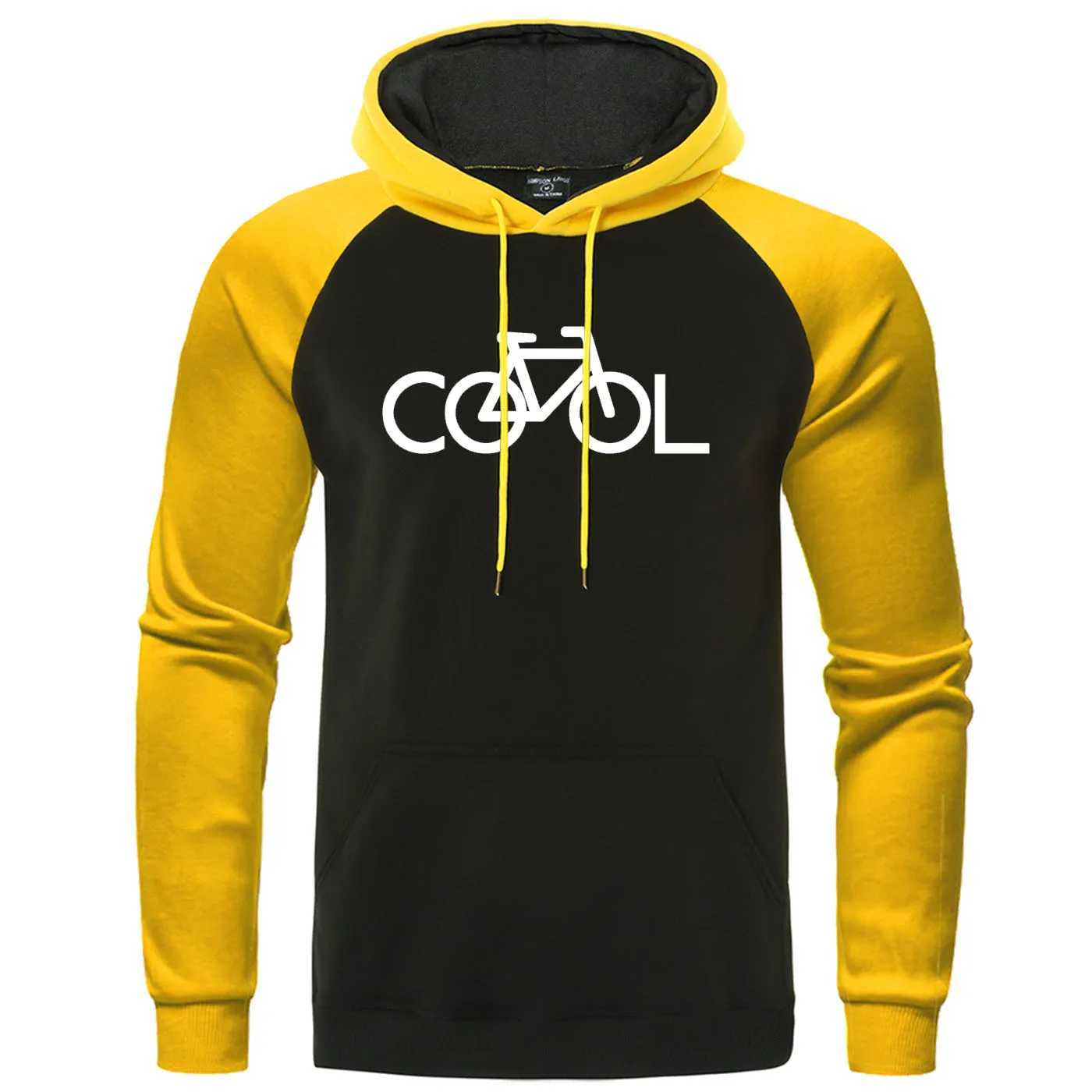 Herrtröjor cykel det är coola raglan hoodies män överdimensionerade roliga huva lösa mode casual klädpersonlighet gata tröja för malel231113