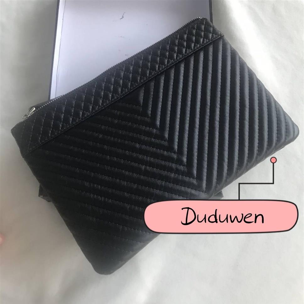 29x20 cm moda PU Clutch Party Bag C MARK Classic Velvet Wewnątrz z zamkiem błyskawicznym i pudełkiem prezentowym Case C Butique Office 299W