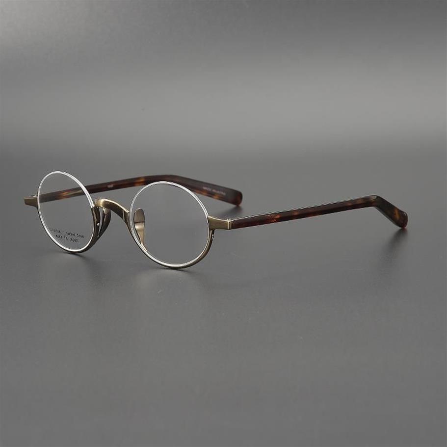 Coleção japonesa da mesma armação redonda pequena de John Lennon, óculos retrô da China, armações de óculos de sol da moda245t