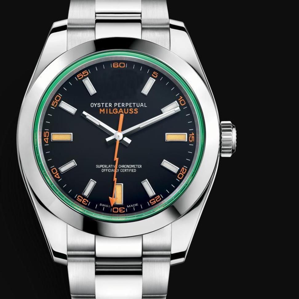 손목 시계 자동 남성 기계식 시계 126610 세라믹 2021 모델 904L 스테인리스 스틸 팔찌 녹색 다이얼 에어킹 11 290d