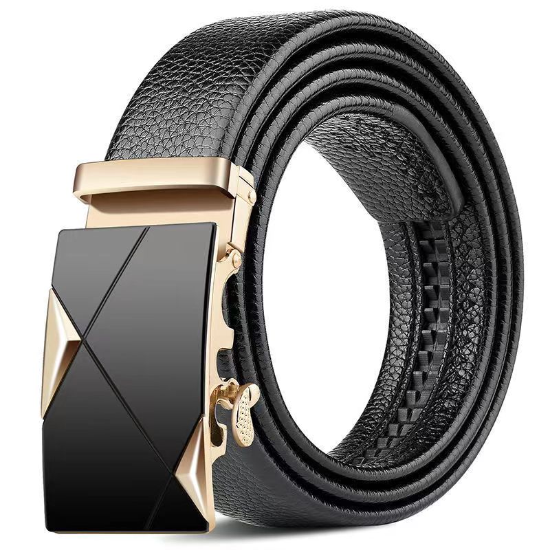 Digner belt, men's leather automatic buckle belt, trendy and authentic high-end cowhide, busins and young people's belt