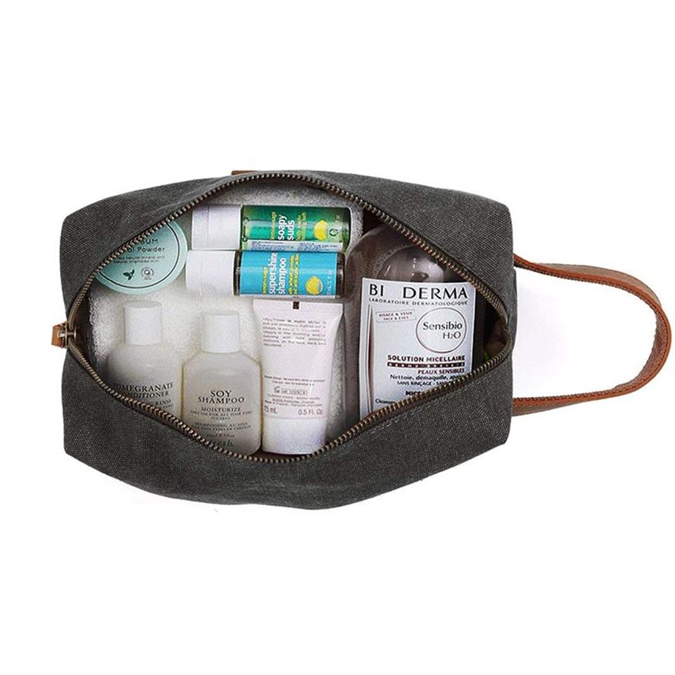 Sac de toilette pour hommes Toile Dopp Kit de voyage Sac de salle de bain Sac de salle de bain Douche cosmétique Cosmetic Makeup Organisateur Y200714267K