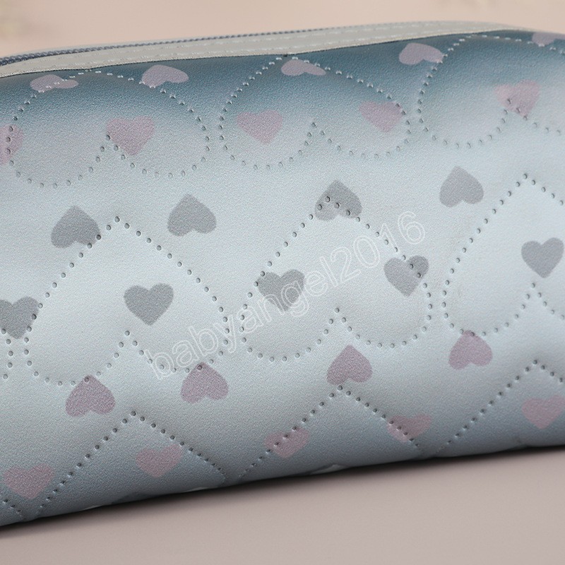 Kawaii милая водонепроницаемая косметичка большой емкости портативный новый пенал с принтом в виде сердца сумка для хранения косметики