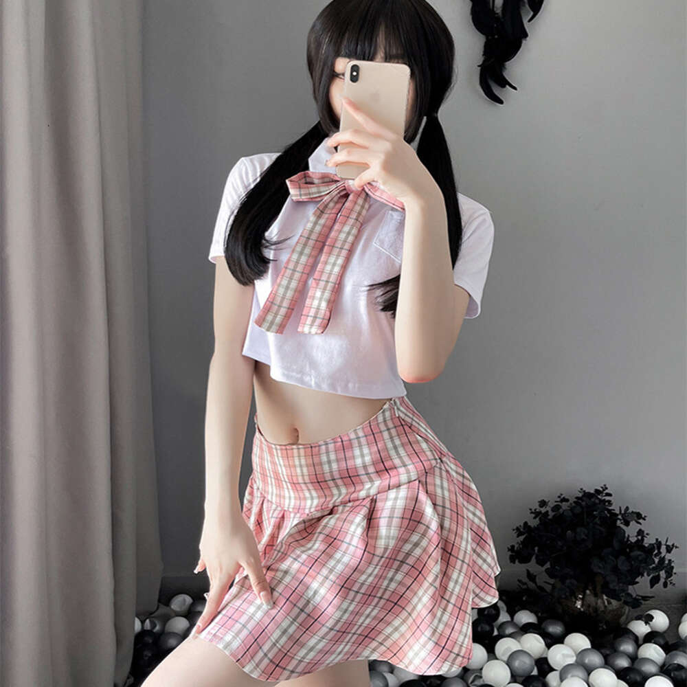 Rollspel Student Sex Game Outfit erotisk veckad kjol Sexig underkläder skolflicka kostym flickor jk uniform anime cosplay costume