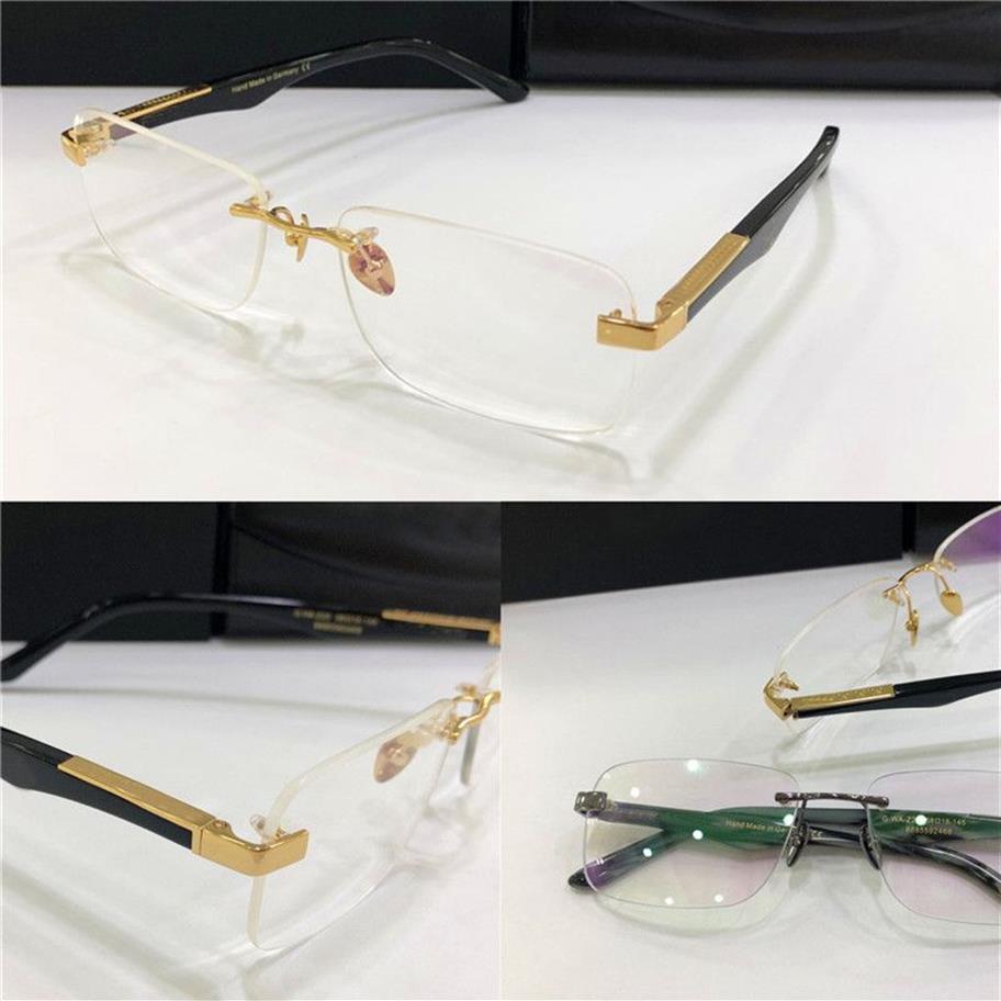 ファッション処方眼鏡の芸術家のリムレスフレーム大きな脚光学メガネクリアレンズメン240bのシンプルなビジネススタイル