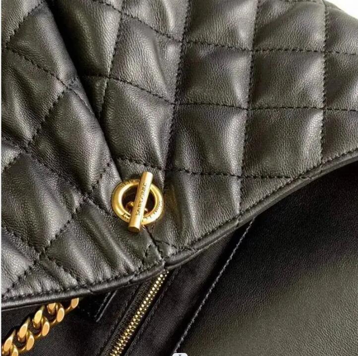 Donne ICare Maxi Shopping Borse grandi borse da designer borse trapunte Attaccano donne borsetta di molla nera le agnello nero borsetta