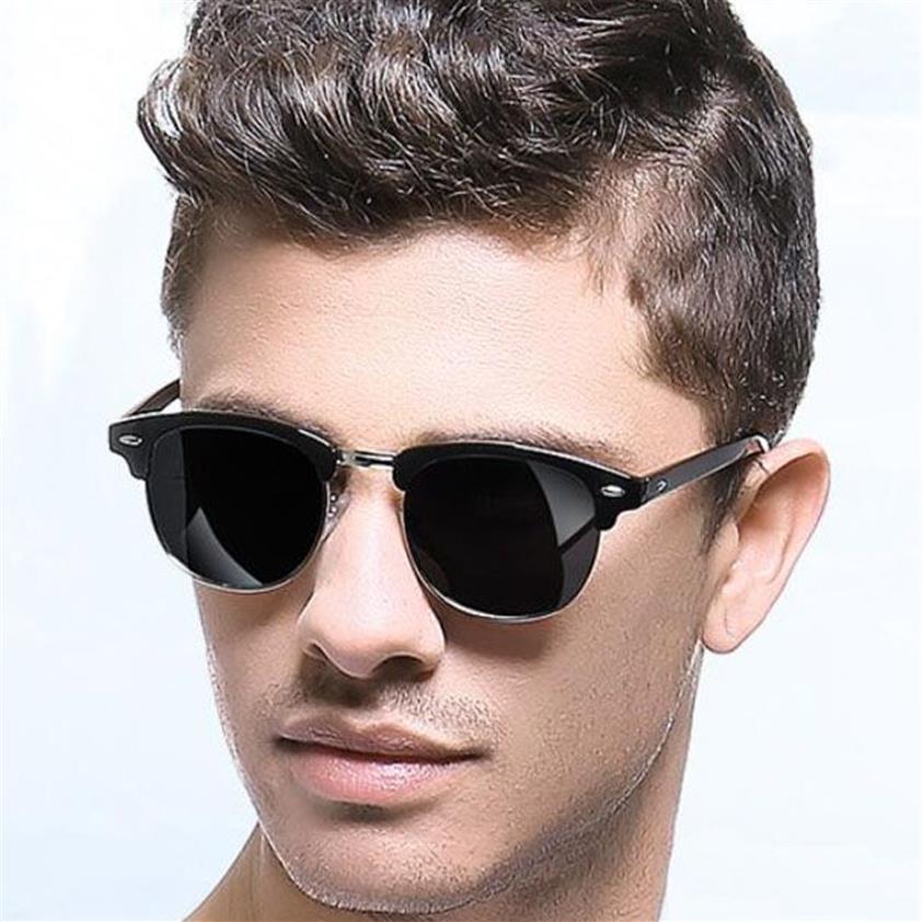 Mode -Halbrahmen Sonnenbrille für Frauen Männer Square Design Sonnenbrille UV400 Schutz Hochwertiger Outdoor -Driving Eyewear mit C2550