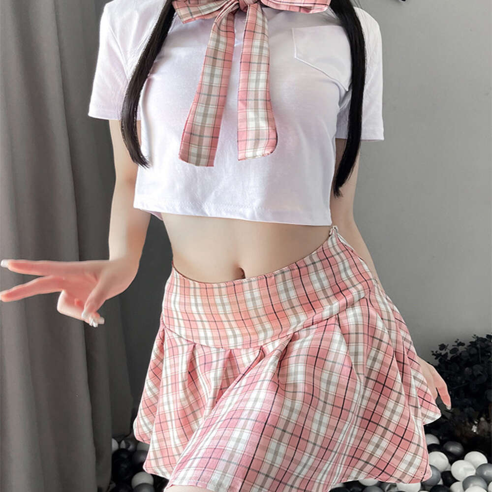 Rollspel Student Sex Game Outfit erotisk veckad kjol Sexig underkläder skolflicka kostym flickor jk uniform anime cosplay costume