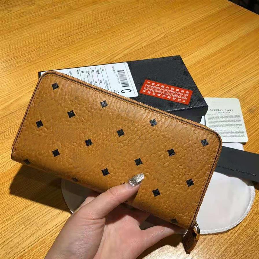 Korean fashion printed men's Long Wallet women's large capacity zipper wallet 8002244M