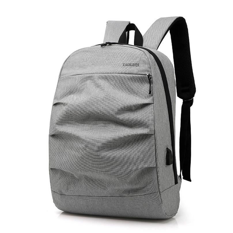 new mens and womens backpack korean leisure fashion computer bag large capacity mens middle school student usb backpack255A