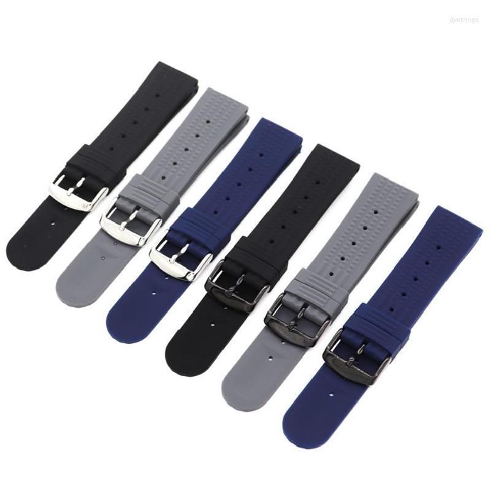 Assista Bandas 20mm 22mm Esporte Silicone Watchband Strap Homens Mergulho À Prova D 'Água Borracha Pulseira Acessórios para 007 SRP777J1325J