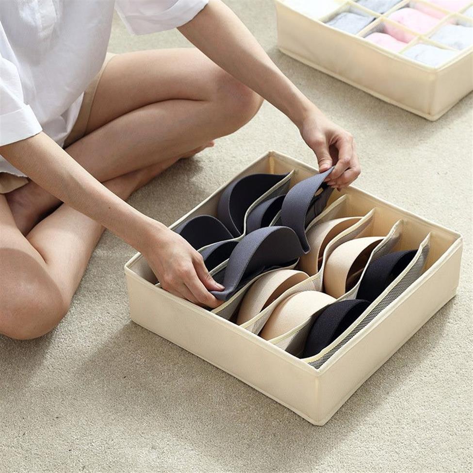 Sous-vêtements lavables organisateur de soutien-gorge vêtements boîte de rangement placard pliable dortoir cas écharpe cravate chaussettes Y11132753