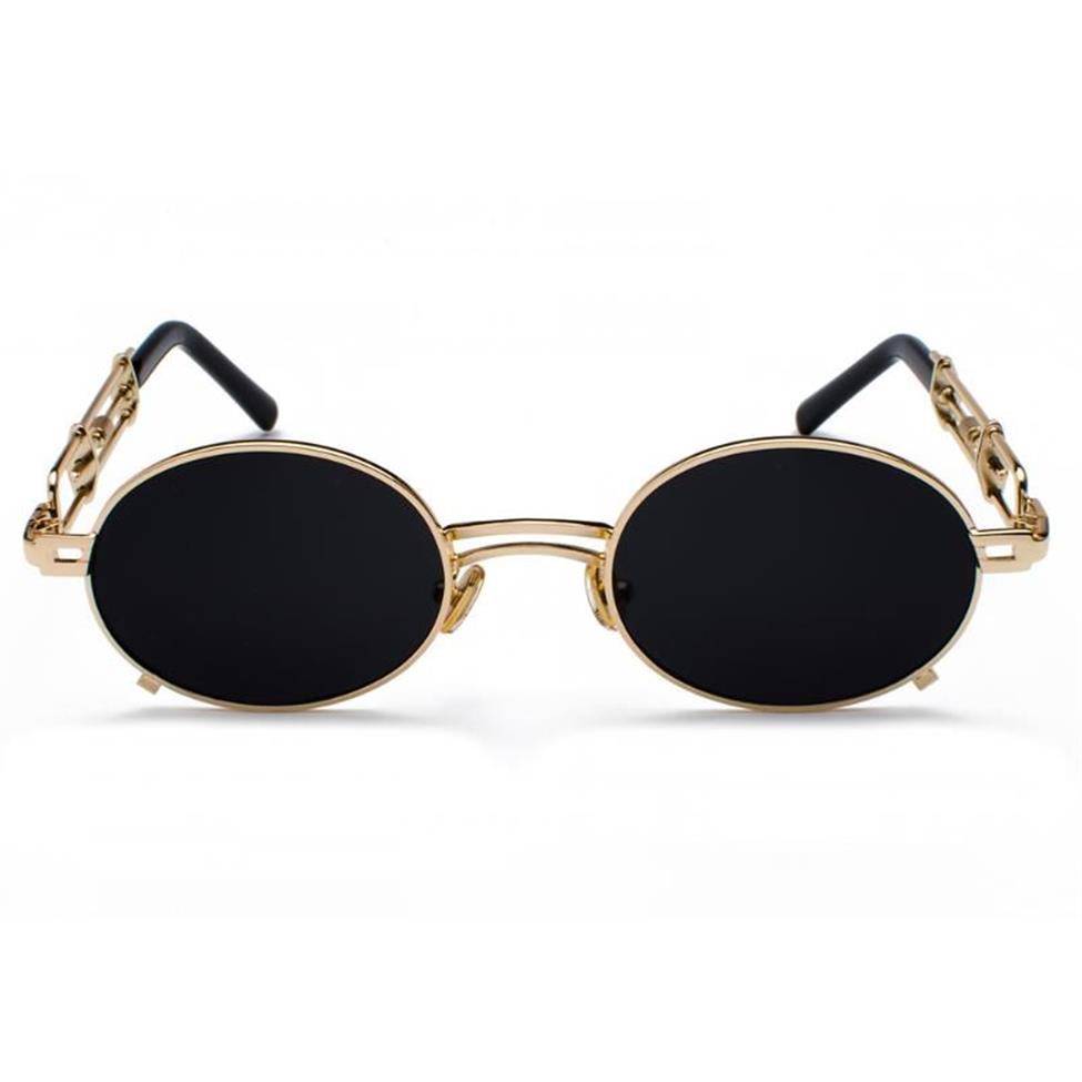 Güneş gözlüğü moda tarzı metal yuvarlak steampunk erkekler retro vintage gotik buhar punk güneş gözlükleri kadınlar için yaz 2022sunglasses232s