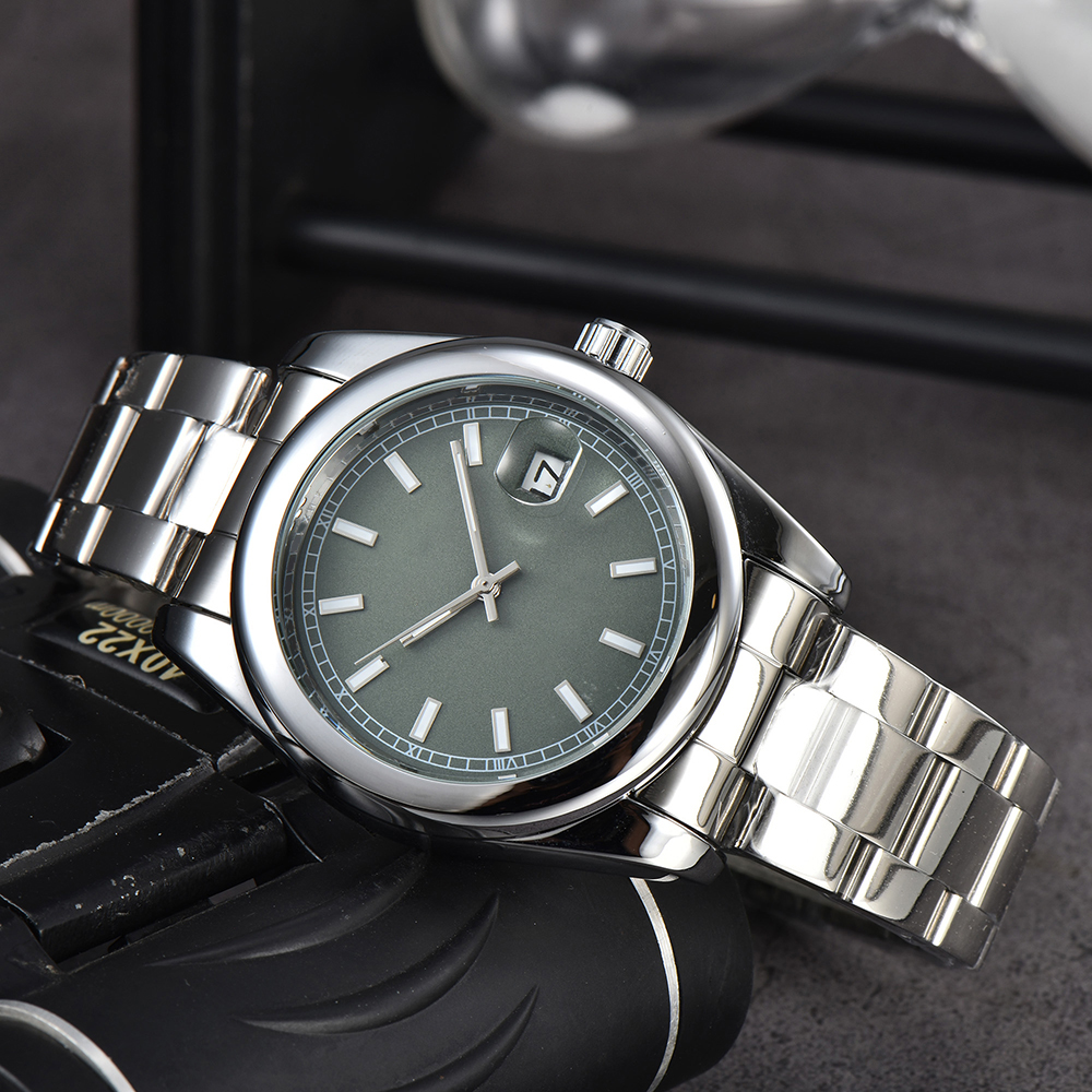Модные брендовые наручные часы для мужчин и женщин, пары для влюбленных, 41 мм, 36 мм, стальные металлические автоматические механические роскошные часы R 344