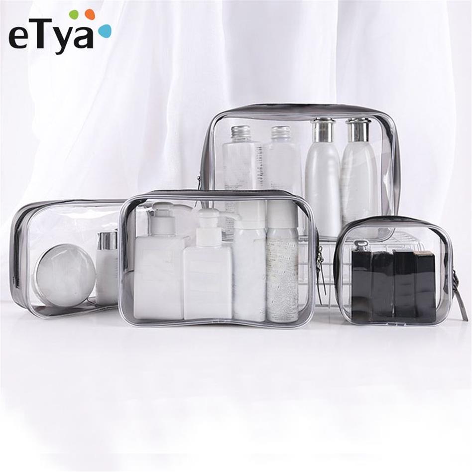 ETYA SAG COSMÉTIQUE transparent Clear Zipper Travel Make Up Case Femme Makeup Beauté Organisateur de beauté Traitry Wash Bath Rangement Pouch241V