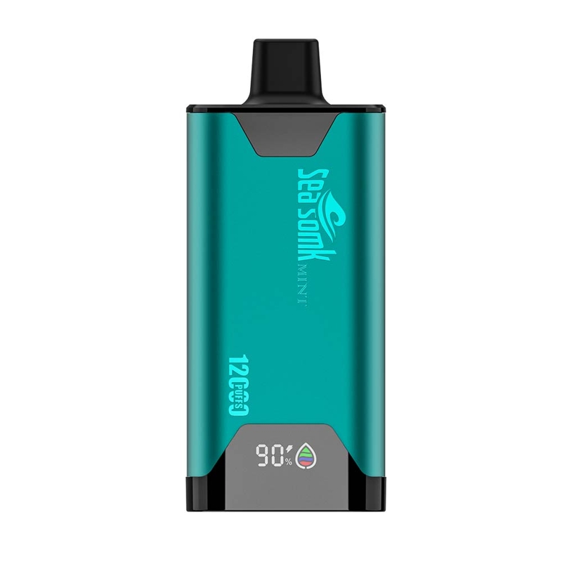 SEASOMK Digital puff 12000 Vape descartável 1.1mesh coil Tipo-c dispositivo de cigarro eletrônico 12 sabores 450mah Bateria 18ml capacidade pod vape pen 0% 2% 5% puff bar vs BANG BOX 12k