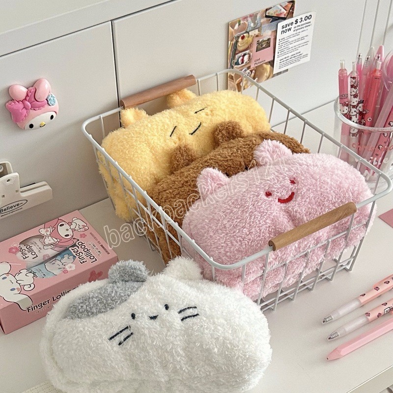 Cute Cartoon Plush Girls Pencil Case Lovely Women's Cosmetic Bags Makeup Pouch Casual Female Small Storage Bag Clutch Purse