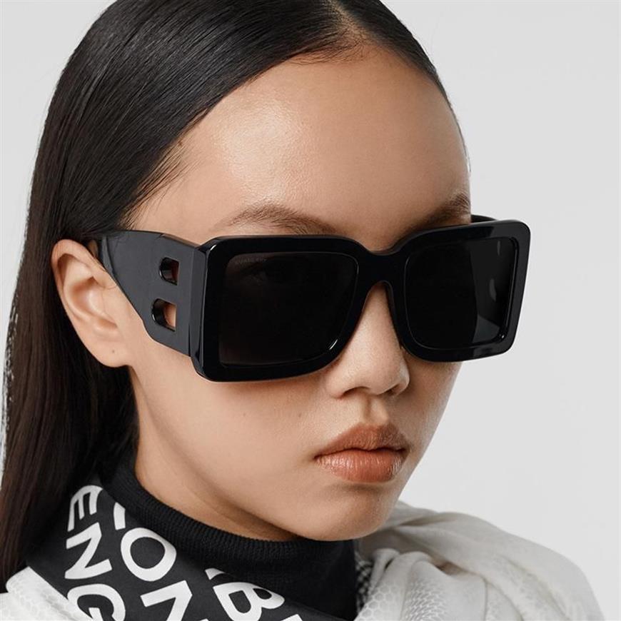Zonnebril 2021 Merk Vierkante Vrouw Oversized Zwarte Stijl Shades Voor Vrouwen Grote Frame Mode Vrouwelijke UV400 Bril202J